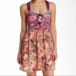 Maaji lace up back dress